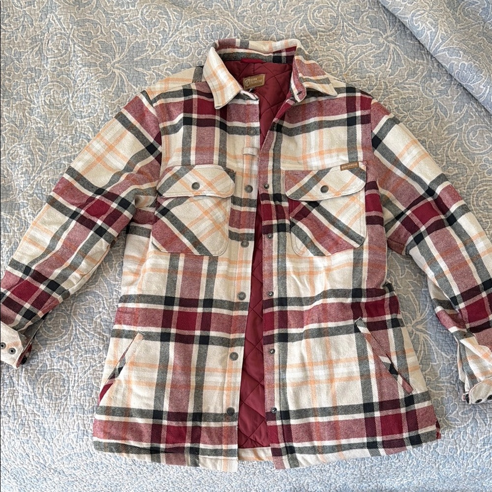 Plaid Flannel Jacket with Quilted Lining
